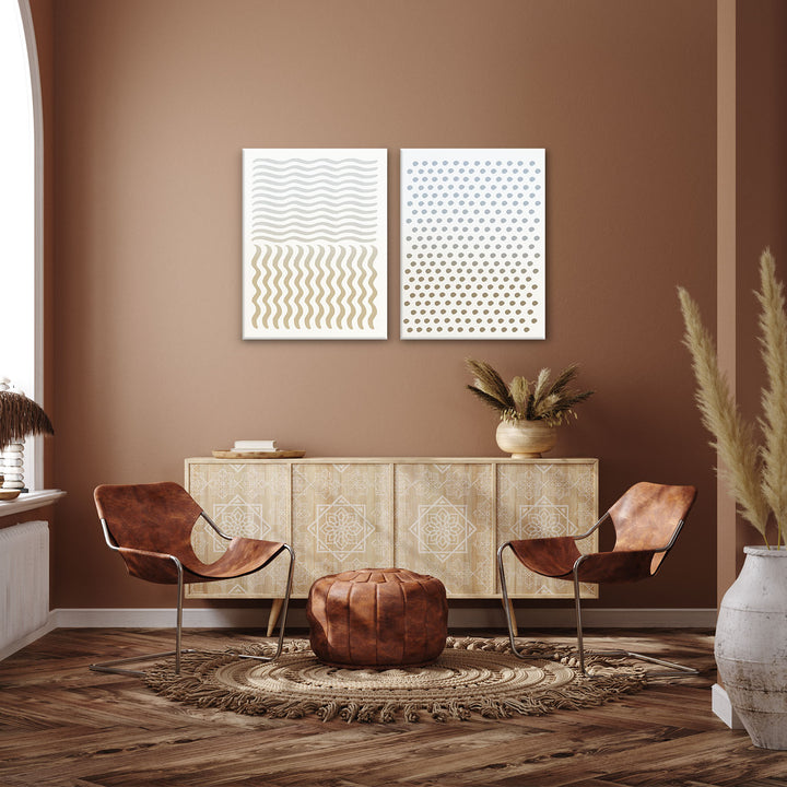 Abstract Neutral CLXIV' 2-Piece Wall Art