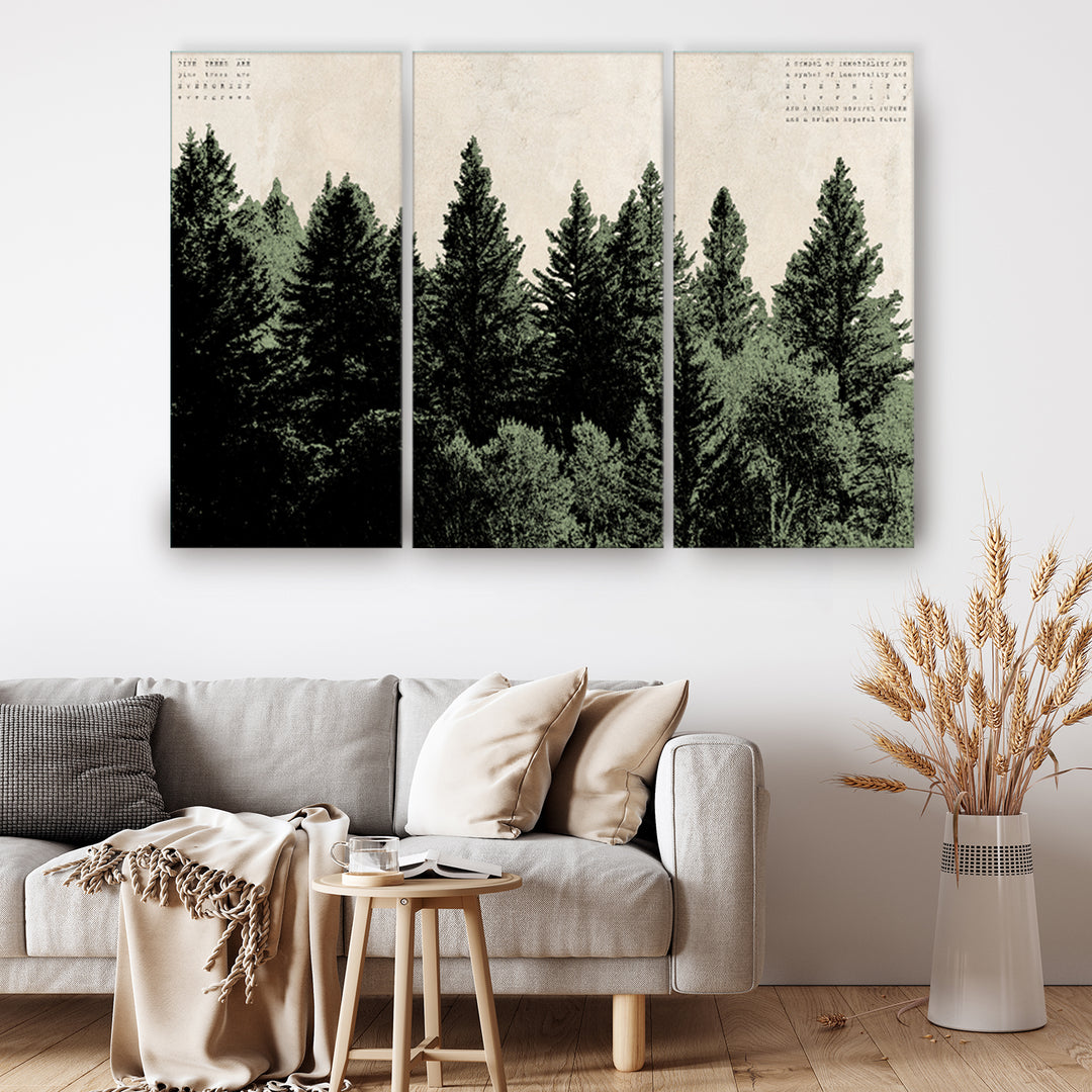 'Poetica XXIII' 3 Piece Wrapped Canvas Wall Art Set