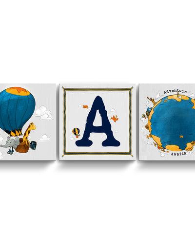 Adventure Awaits' 3 Piece Wrapped Canvas Wall Art Set