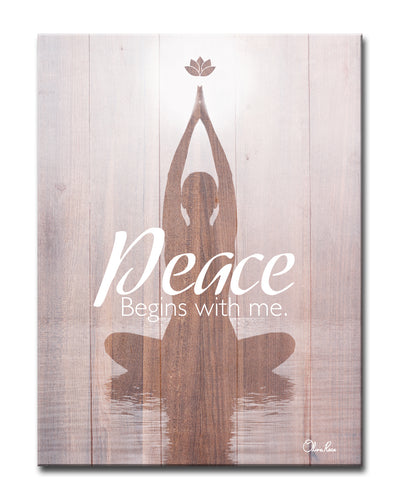 Peace Begins with Me' Inspirational Wall Art