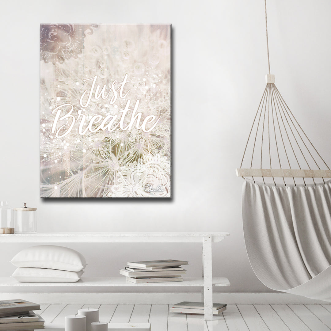 Just Breathe' Inspirational Wall Art