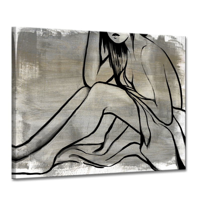 Nude Scribe II' Wrapped Canvas Wall Art