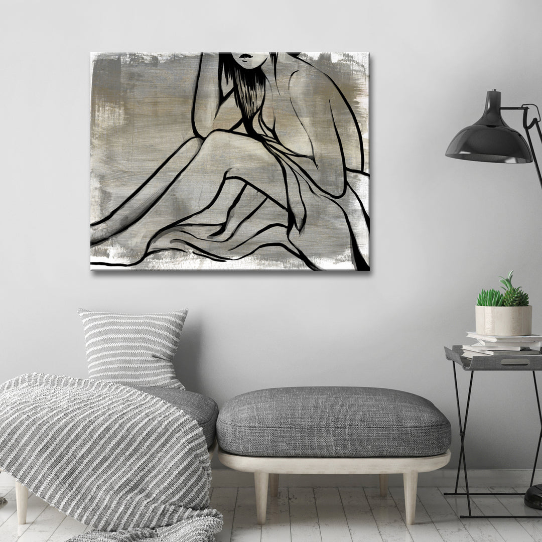 Nude Scribe II' Wrapped Canvas Wall Art