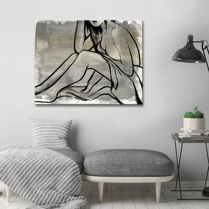 Nude Scribe II' Wrapped Canvas Wall Art
