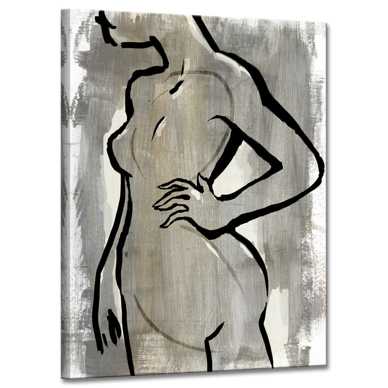 Nude Scribe III' Wrapped Canvas Wall Art