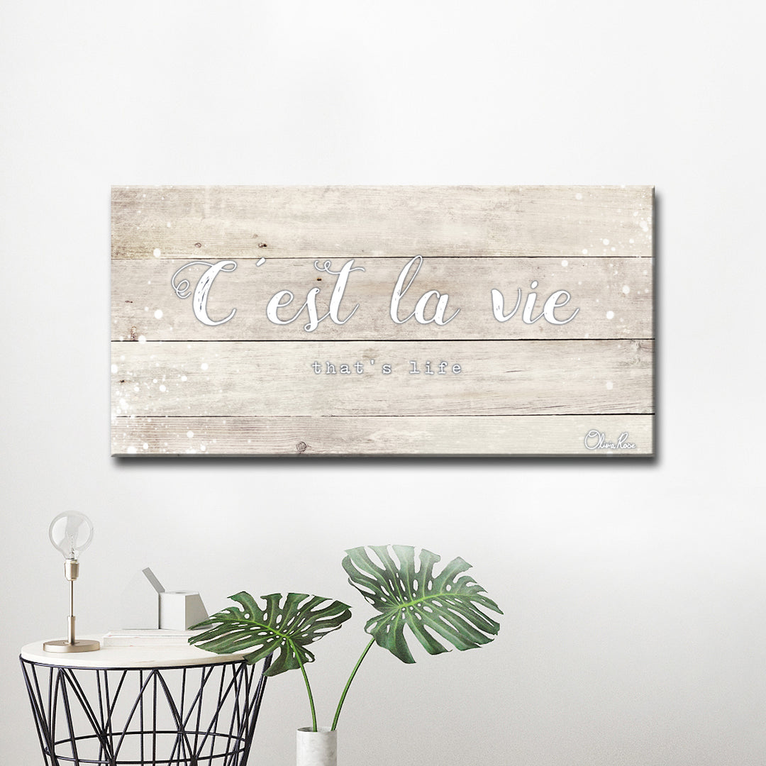 'La Vie' Inspirational Canvas Art