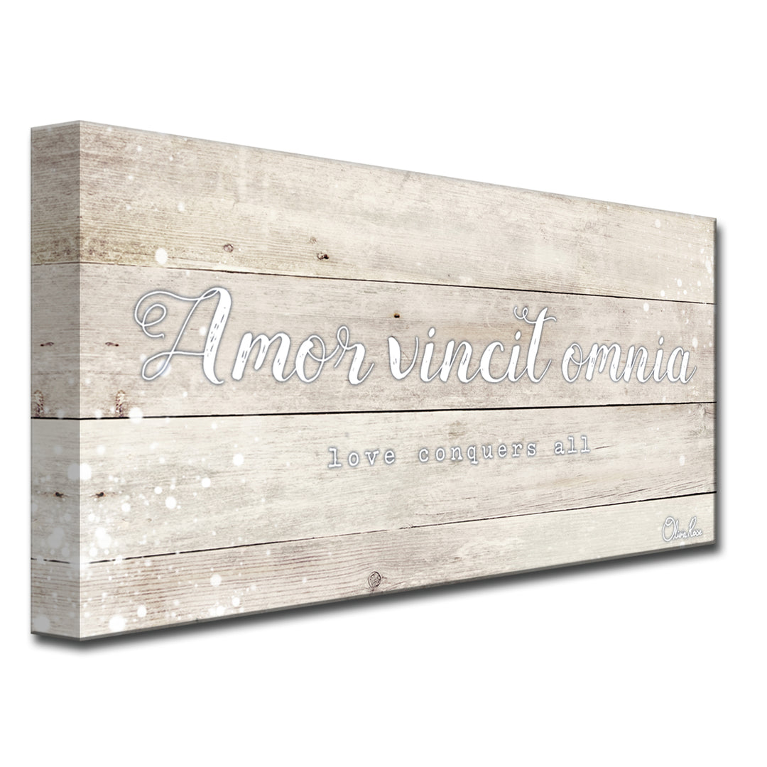 'Love Conquers' Inspirational Canvas Art