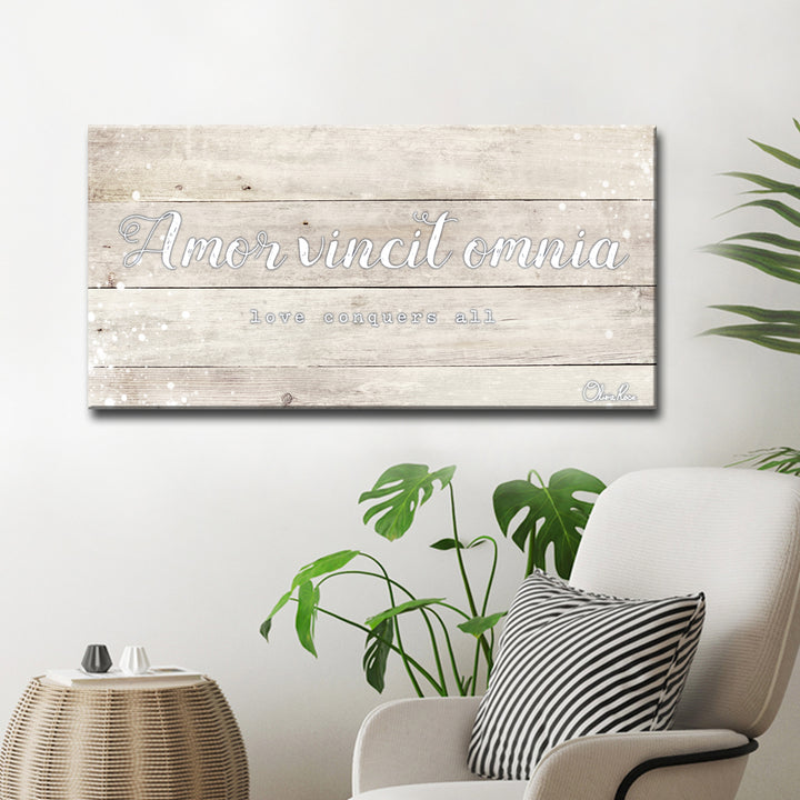 'Love Conquers' Inspirational Canvas Art