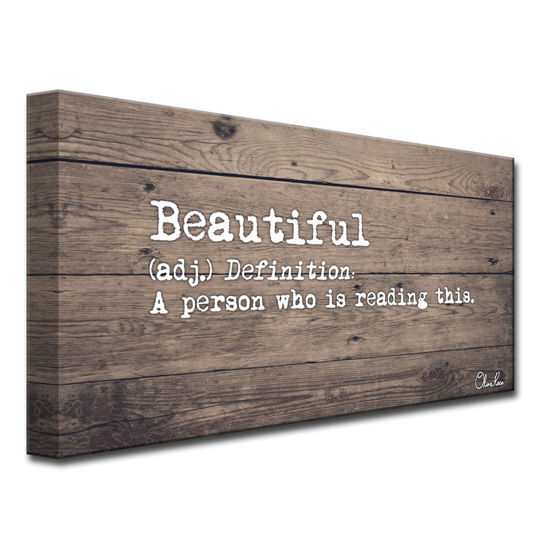 'Define Beautiful' Inspirational Canvas Art
