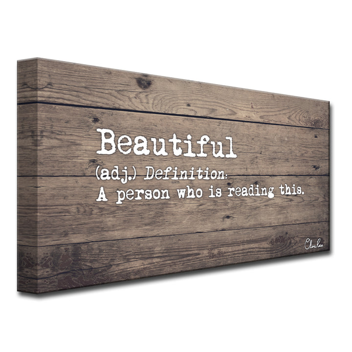 'Define Beautiful' Inspirational Canvas Art