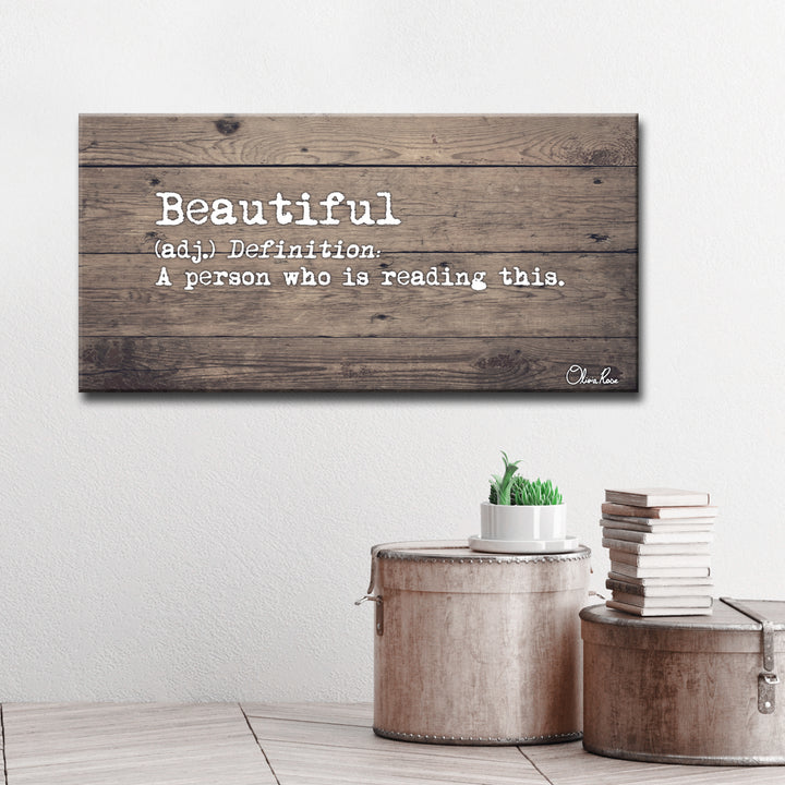 'Define Beautiful' Inspirational Canvas Art