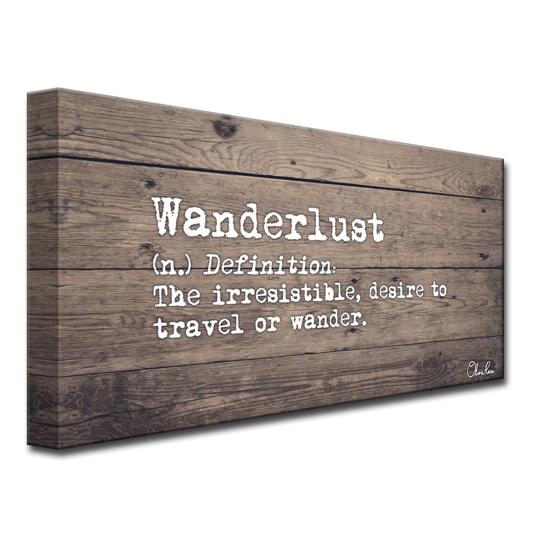 'Define Wanderlust' Inspirational Canvas Art