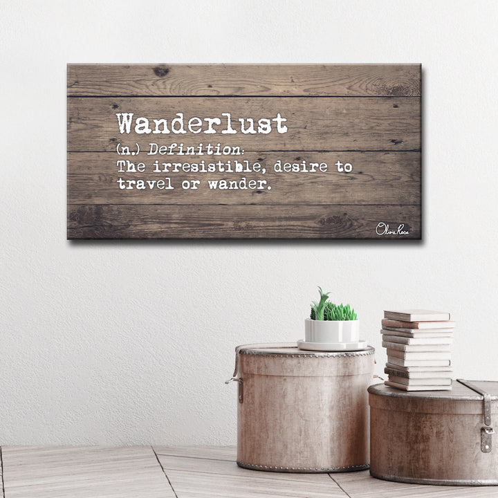 'Define Wanderlust' Inspirational Canvas Art