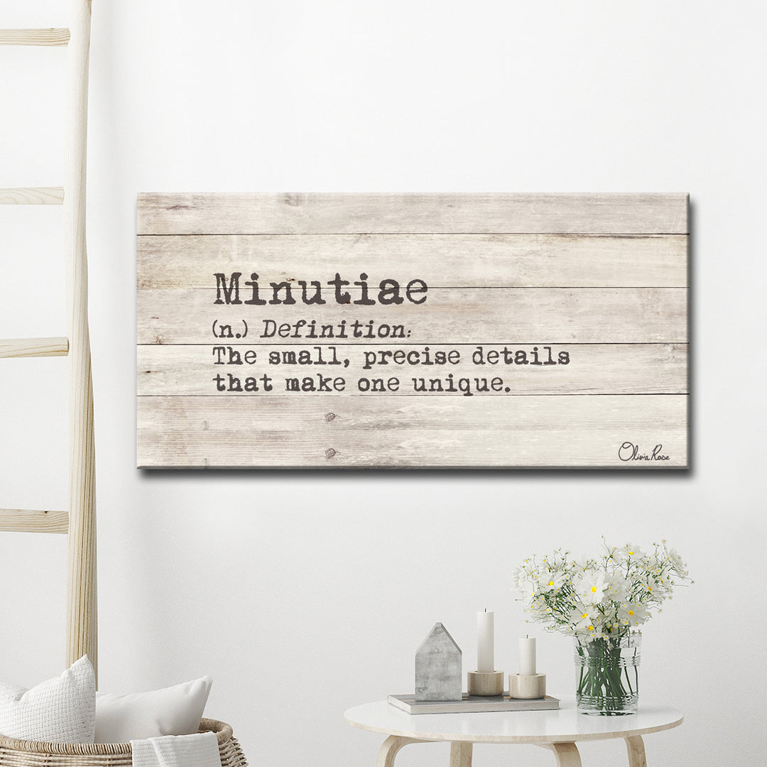 'Define Minutiae' Inspirational Canvas Art