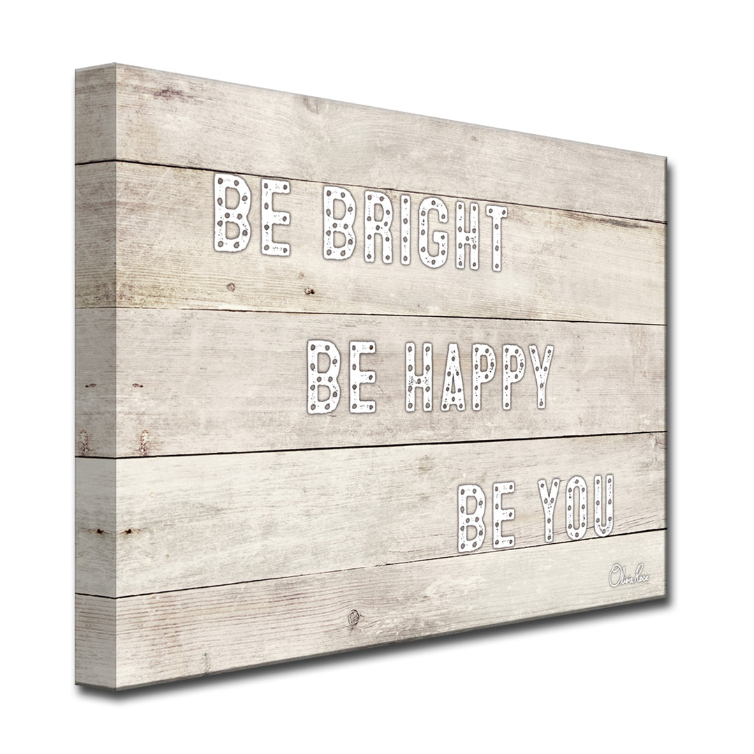 'Be Bright' Inspirational Canvas Art