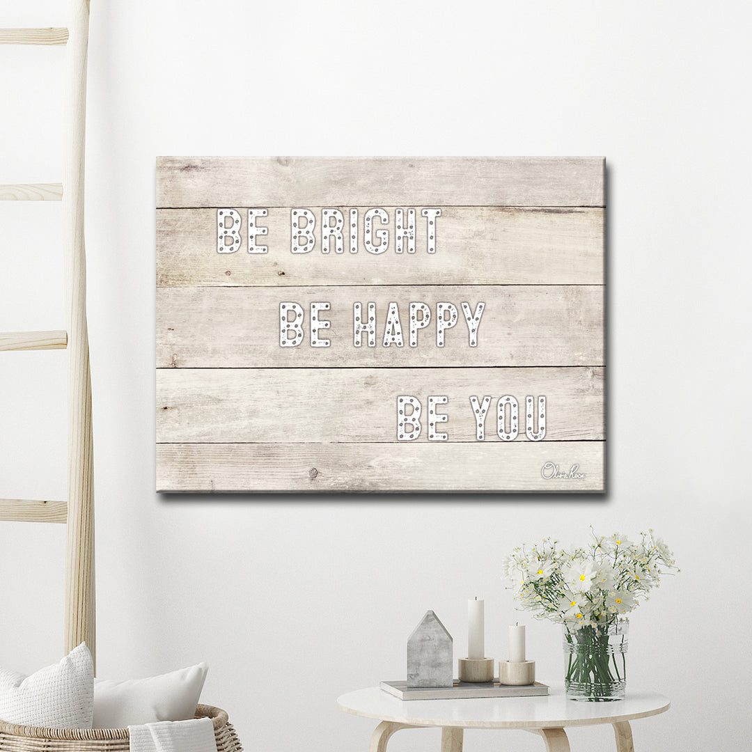 'Be Bright' Inspirational Canvas Art