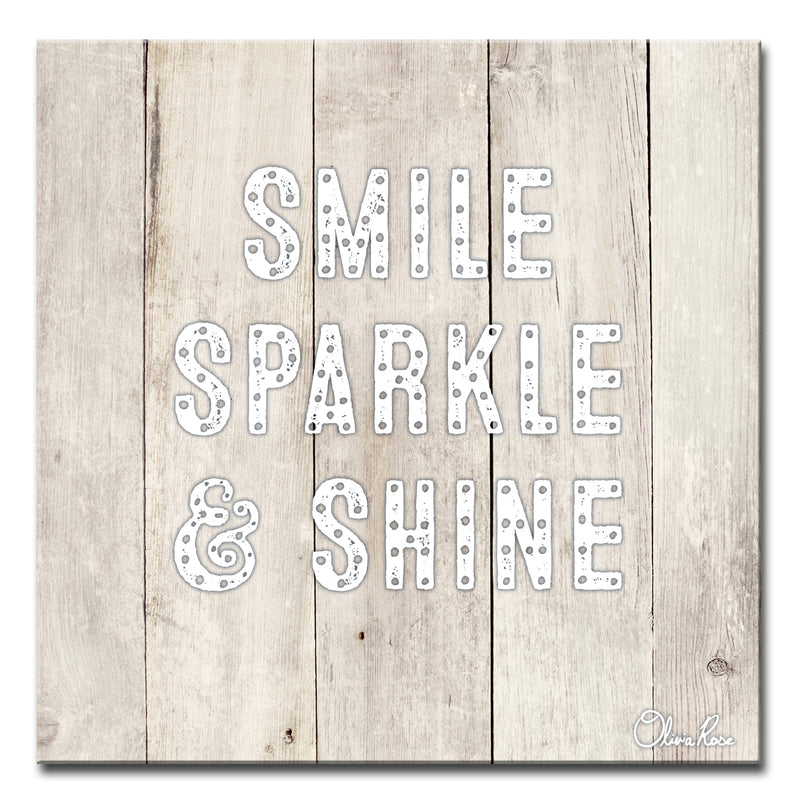 Smile Sparkle' Inspirational Art