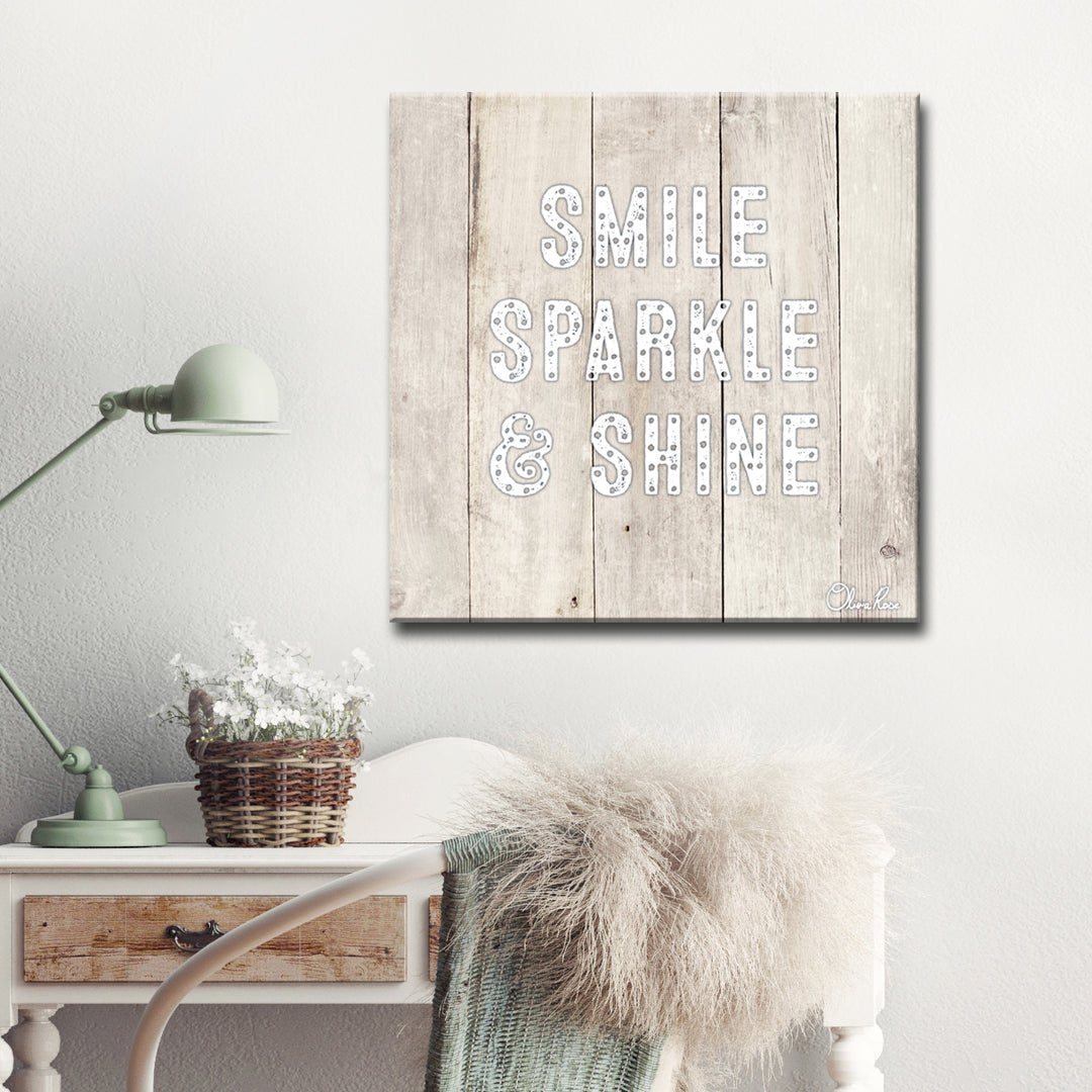 Smile Sparkle' Inspirational Art