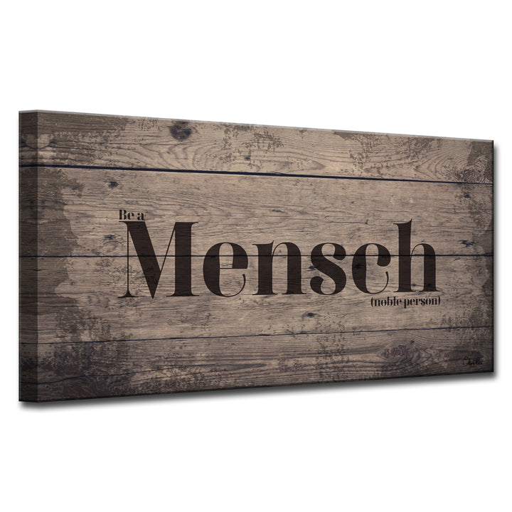 'Mensch' Wrapped Canvas Wall Art