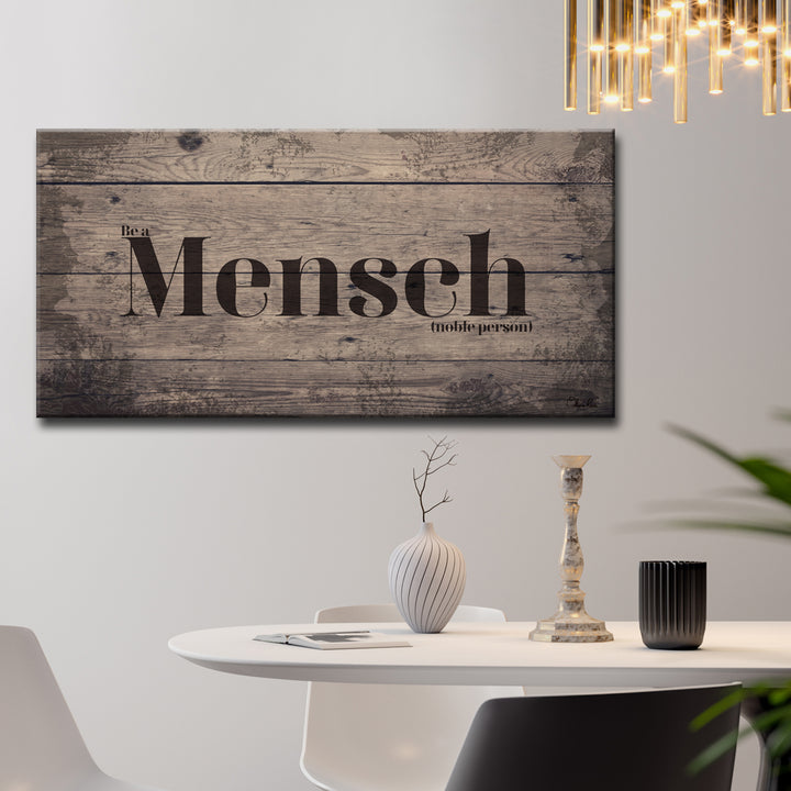 'Mensch' Wrapped Canvas Wall Art