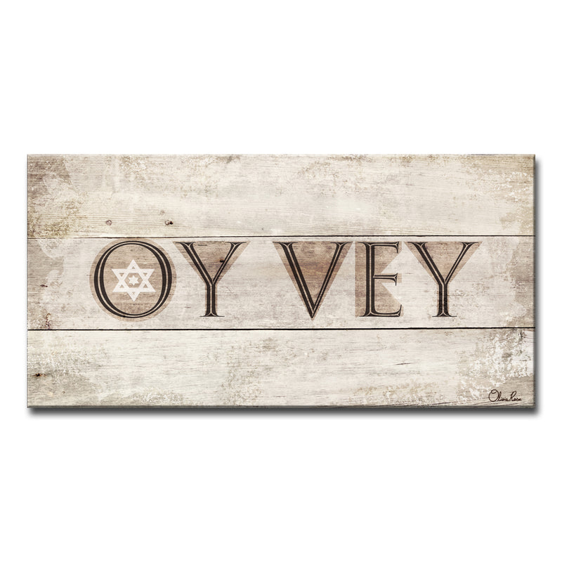 'Oy Vey' Wrapped Canvas Wall Art