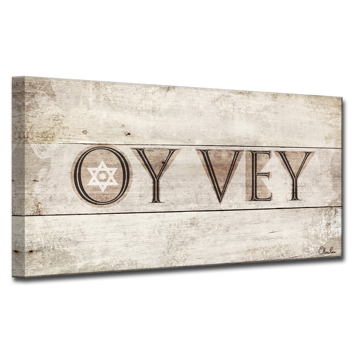 'Oy Vey' Wrapped Canvas Wall Art
