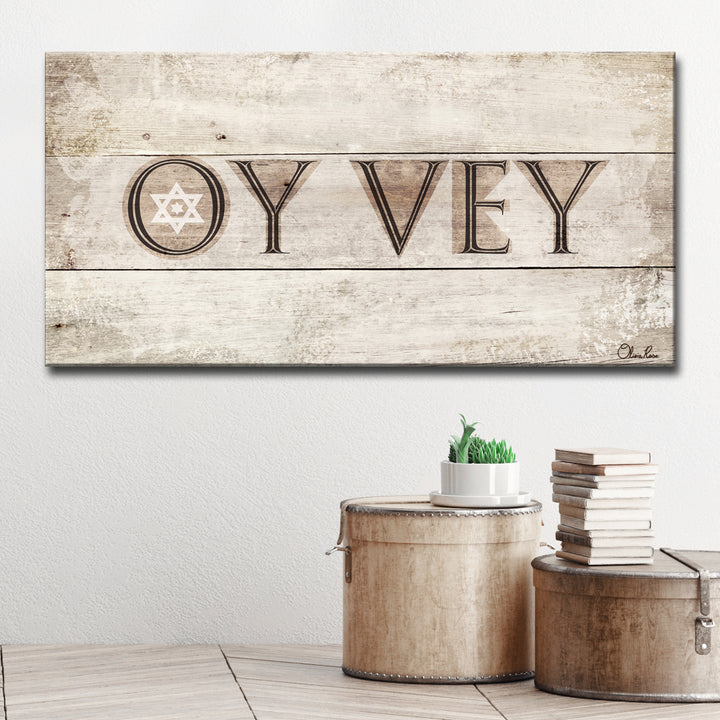 'Oy Vey' Wrapped Canvas Wall Art