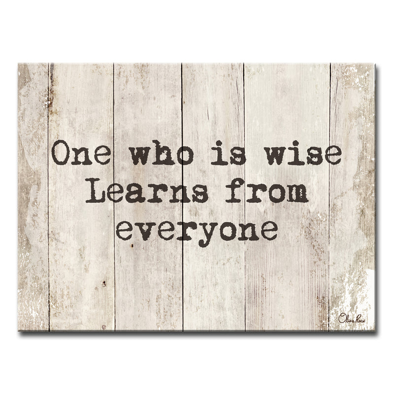 'Wise Learner' Wrapped Canvas Wall Art
