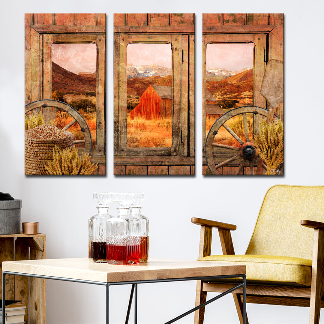 Farmhouse' 3-Piece Wrapped Canvas Wall Art Set