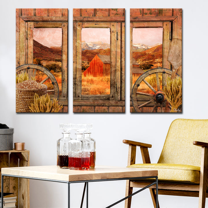 Farmhouse' 3-Piece Wrapped Canvas Wall Art Set