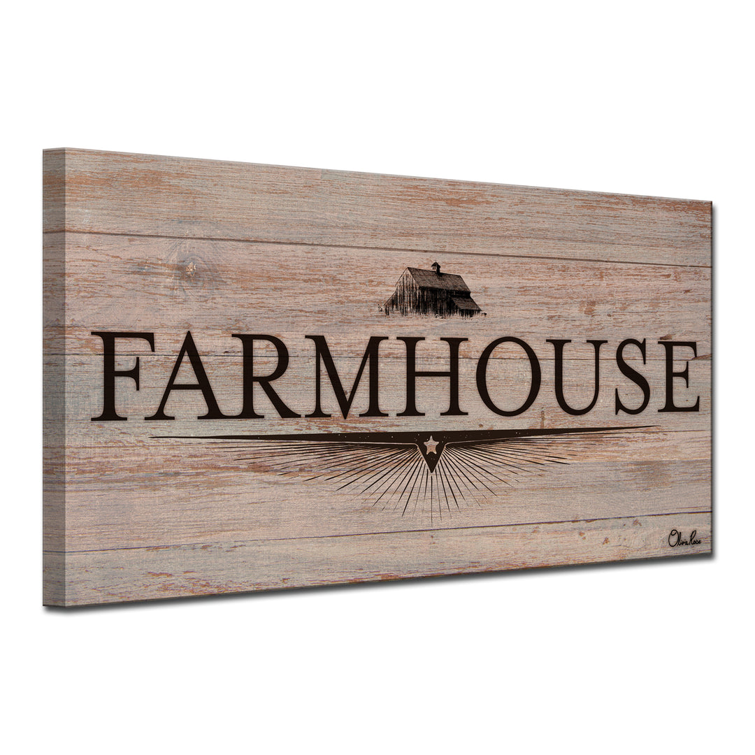 'Farmhouse I' Wrapped Canvas Wall Art