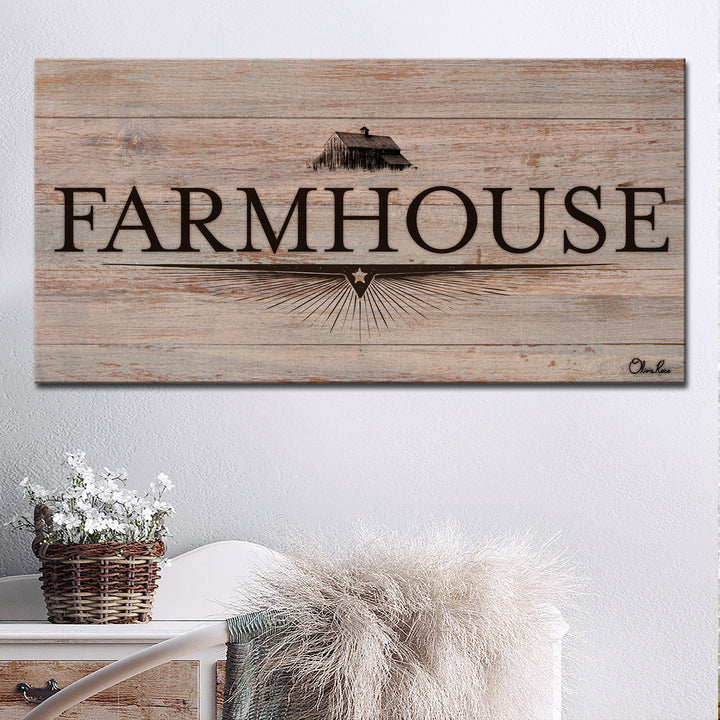 'Farmhouse I' Wrapped Canvas Wall Art