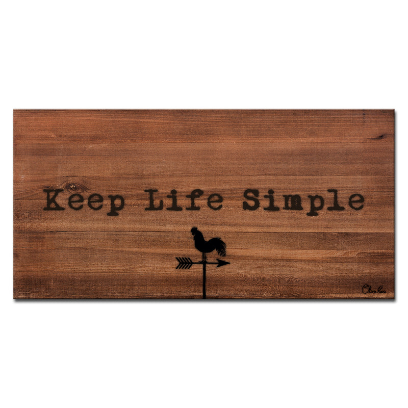 'Simple Life' Wrapped Canvas Wall Art