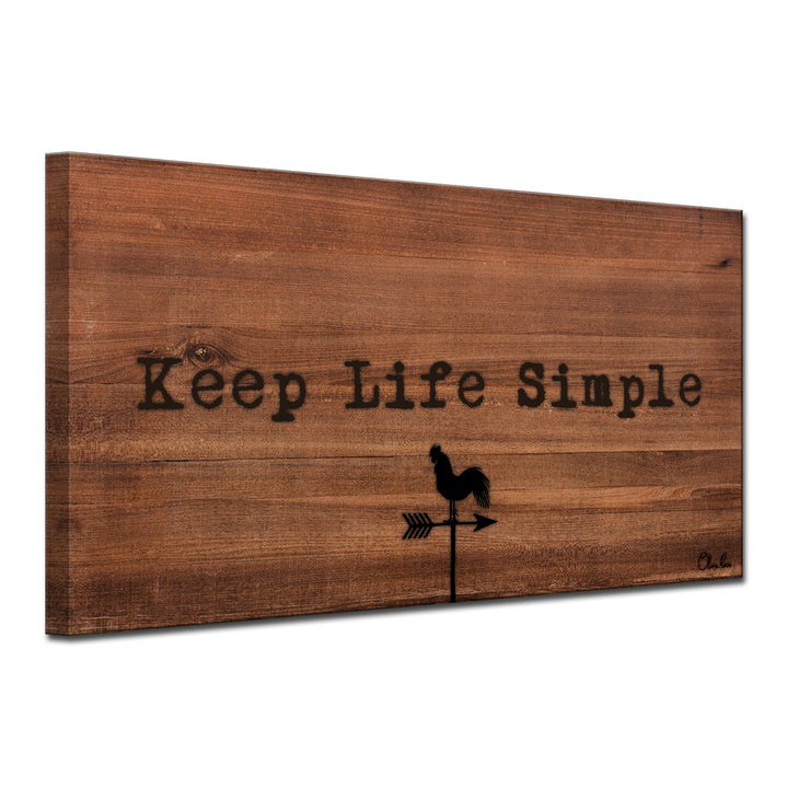 'Simple Life' Wrapped Canvas Wall Art