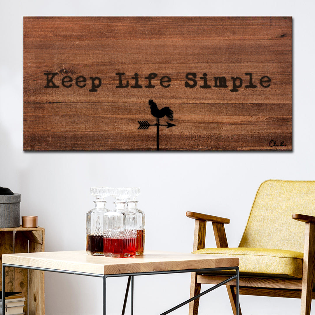 'Simple Life' Wrapped Canvas Wall Art