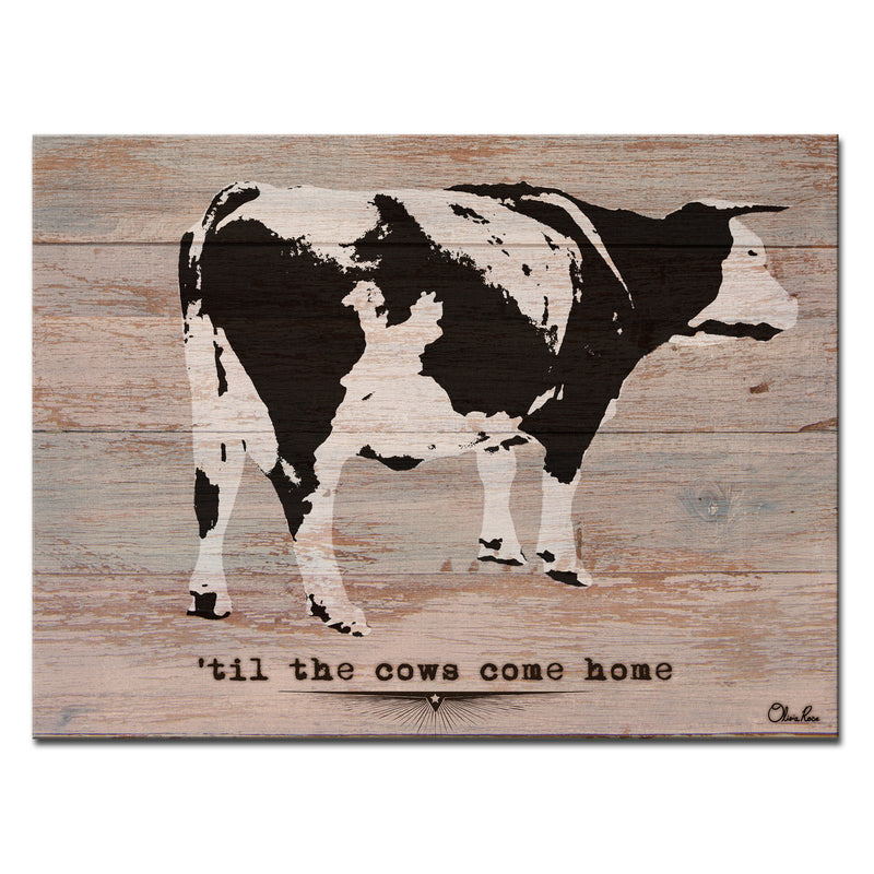'Cows Come Home' Wrapped Canvas Wall Art