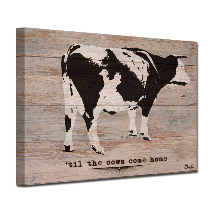 'Cows Come Home' Wrapped Canvas Wall Art