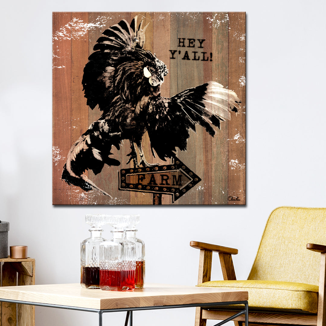 Rooster Fly'  Wall Art