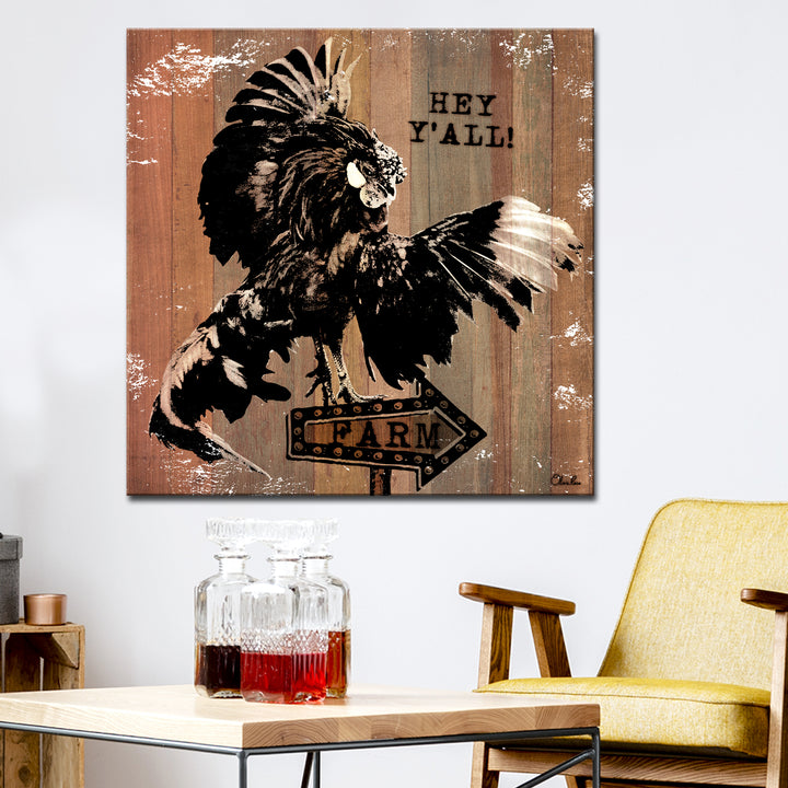 Rooster Fly'  Wall Art