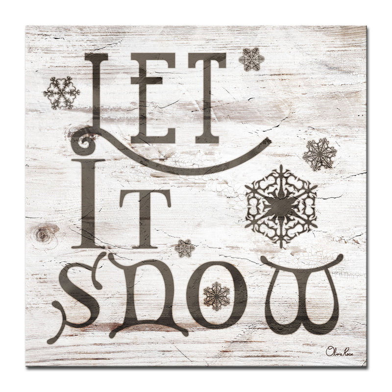 Christmas Let It Snow'  Textual Wall Art