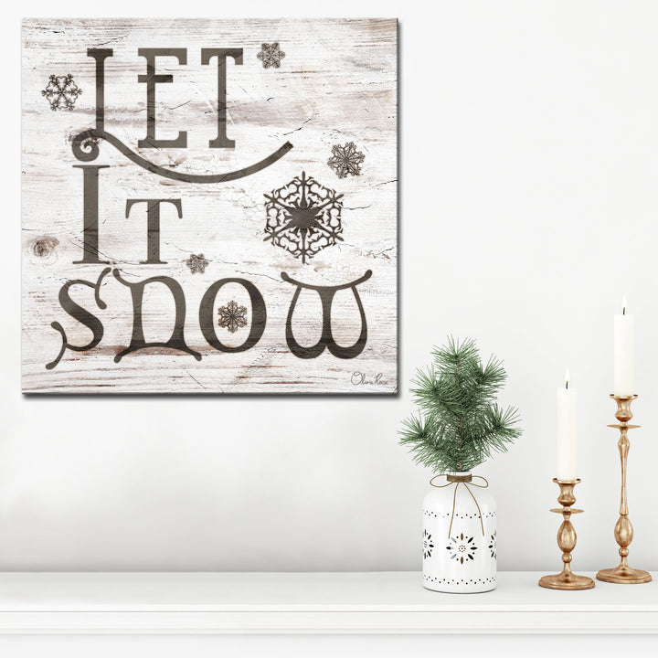 Christmas Let It Snow'  Textual Wall Art