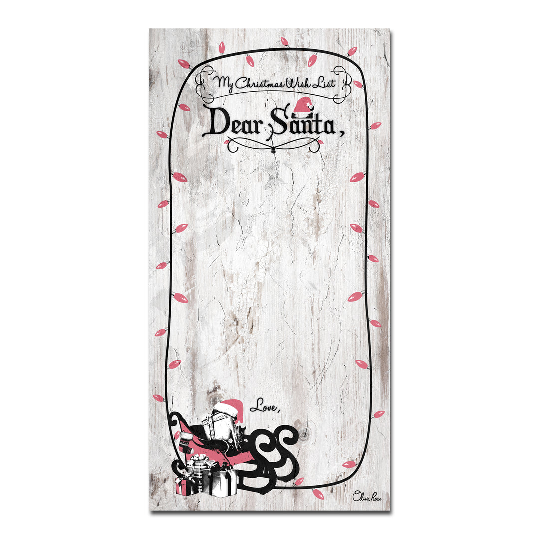 'Christmas List' ArtPlexi Dry-Erase Memo Board
