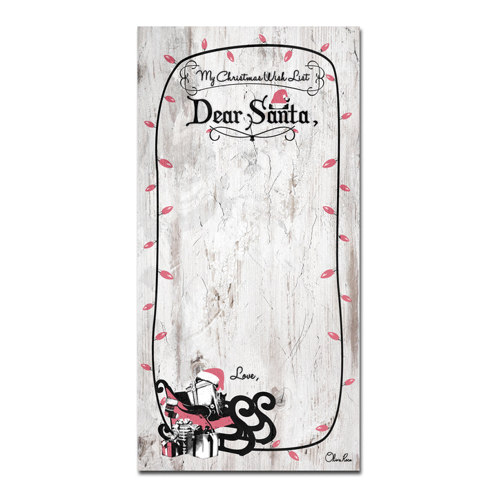 'Christmas List' ArtPlexi Dry-Erase Memo Board