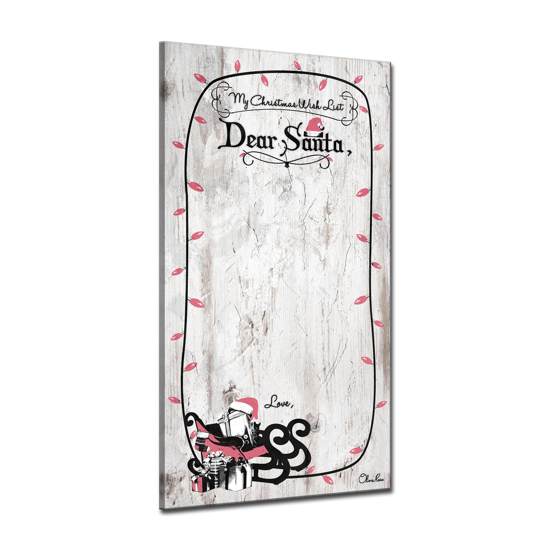 'Christmas List' ArtPlexi Dry-Erase Memo Board
