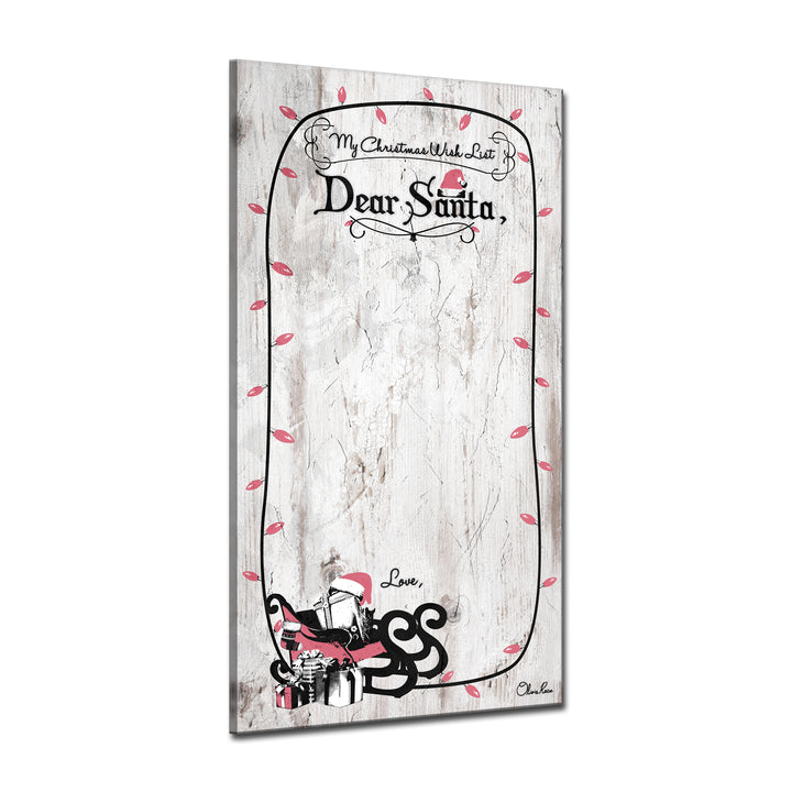 'Christmas List' ArtPlexi Dry-Erase Memo Board