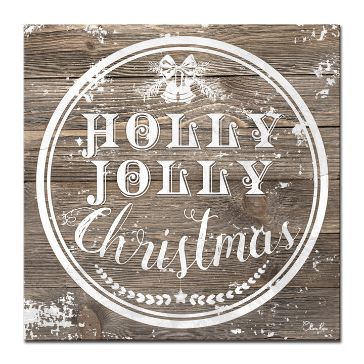 Christmas Holly Jolly'  Textual Wall Art