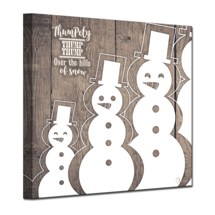 Christmas Snowman'  Textual Wall Art