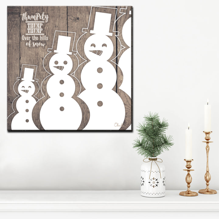 Christmas Snowman'  Textual Wall Art