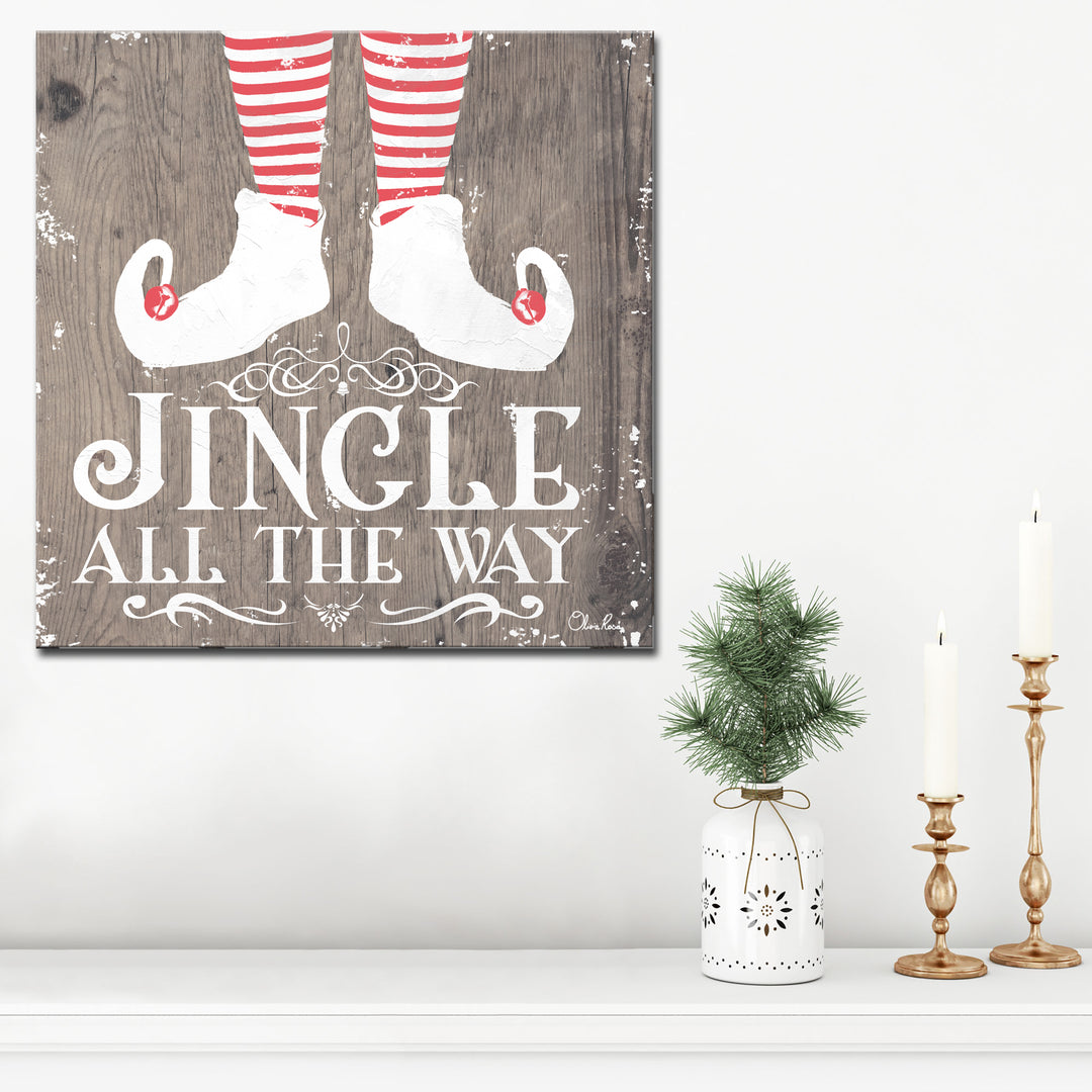 Christmas Jingle all the Way'  Textual Wall Art