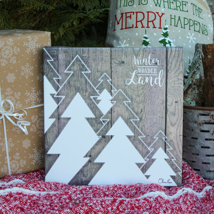 Christmas Many Trees'  Textual Wall Art